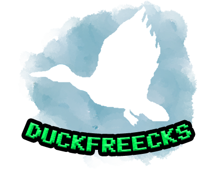 Logo of the website representing a duck flying